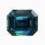 Natural green-blue sapphire gemstone