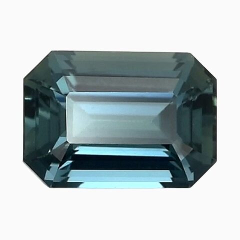Natural green-blue sapphire gemstone