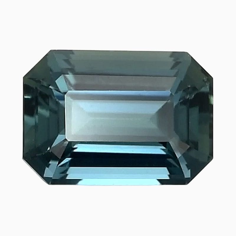 Natural green-blue sapphire gemstone