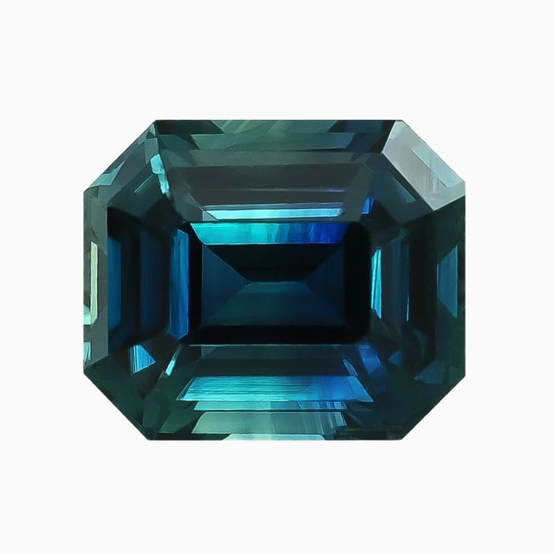 Natural green-blue sapphire
