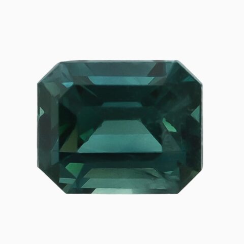 Natural green-blue sapphire gemstone