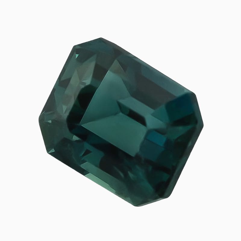 Natural green-blue sapphire gemstone