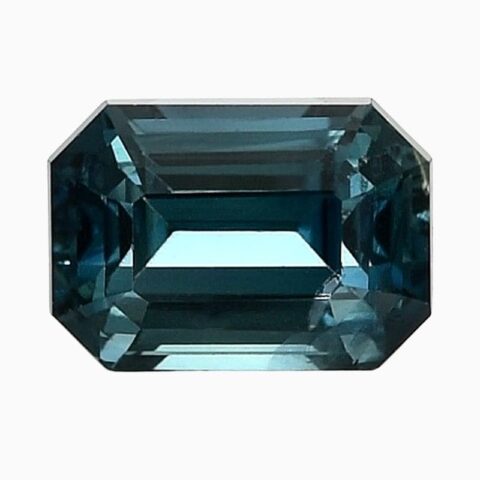 Natural green-blue sapphire gemstone