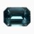Natural green-blue sapphire gemstone