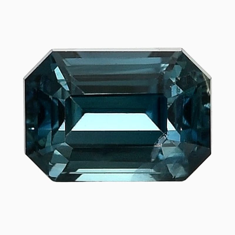 Natural green-blue sapphire gemstone