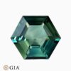 Natural green-blue sapphire gemstone