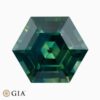 Natural green-blue sapphire gemstone