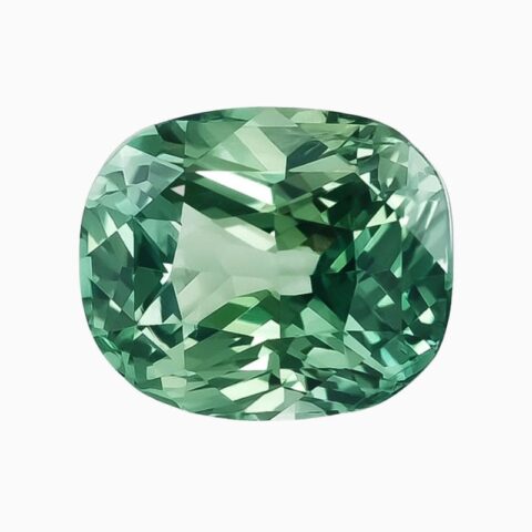 Natural green sapphire gemstone