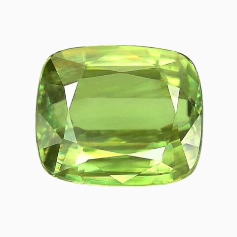 Natural green sphene gemstone