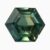 Natural green-yellow-blue sapphire gemstone