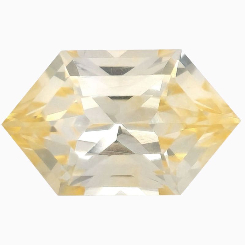Natural yellow sapphire gemstone
