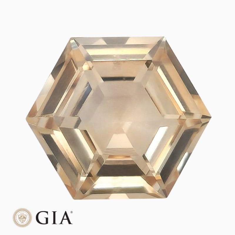 Natural orangy yellow sapphire gemstone