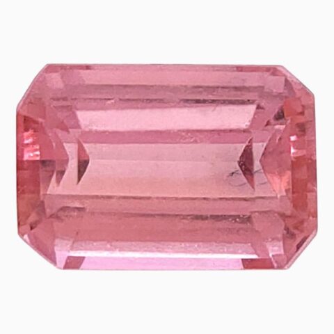 Natural orange-pink imperial topaz gemstone