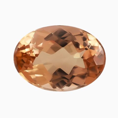 Natural orange imperial topaz gemstone