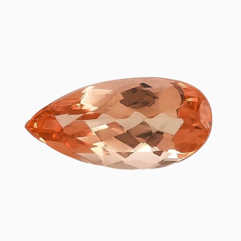 Natural orange imperial topaz gemstone