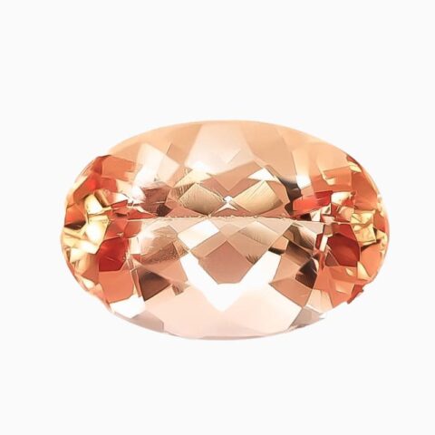 Natural pink-orange imperial topaz gemstone