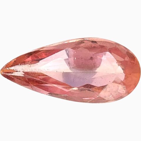 Natural orange-pink imperial topaz gemstone