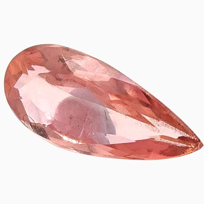 Natural orange-pink imperial topaz gemstone