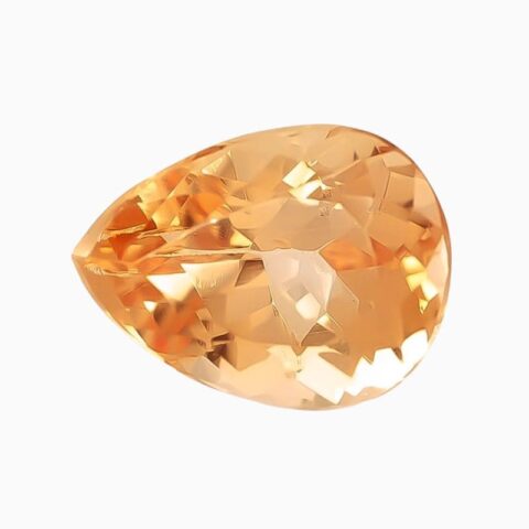 Natural pastel orange imperial topaz gemstone