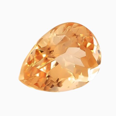 Natural pastel orange imperial topaz gemstone