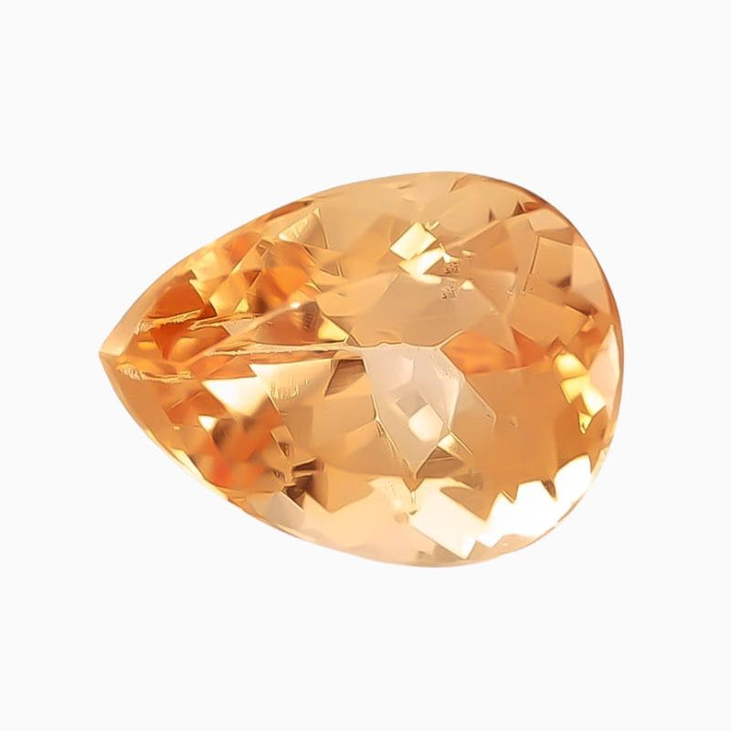 Natural pastel orange imperial topaz gemstone