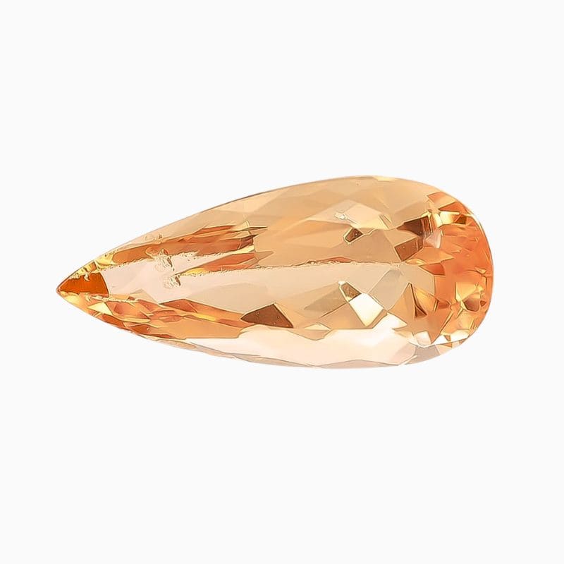 Natural orange imperial topaz gemstone