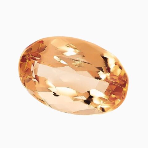 Natural orange imperial topaz gemstone