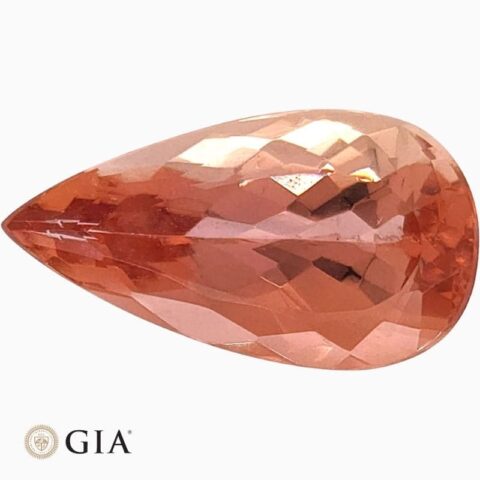 Natural orange imperial topaz gemstone