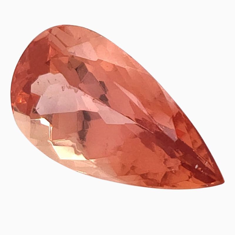 Natural orange imperial topaz gemstone