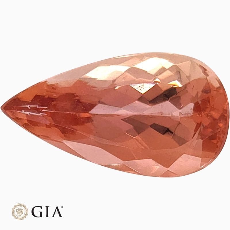 Natural orange imperial topaz gemstone
