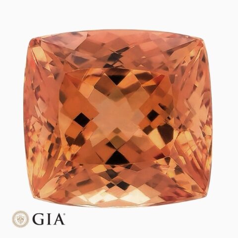 Natural orange imperial topaz gemstone