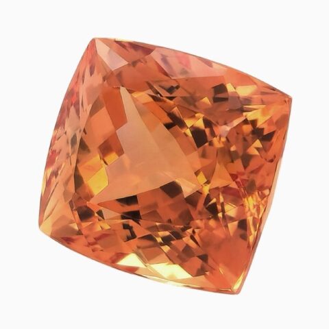 Natural orange imperial topaz gemstone
