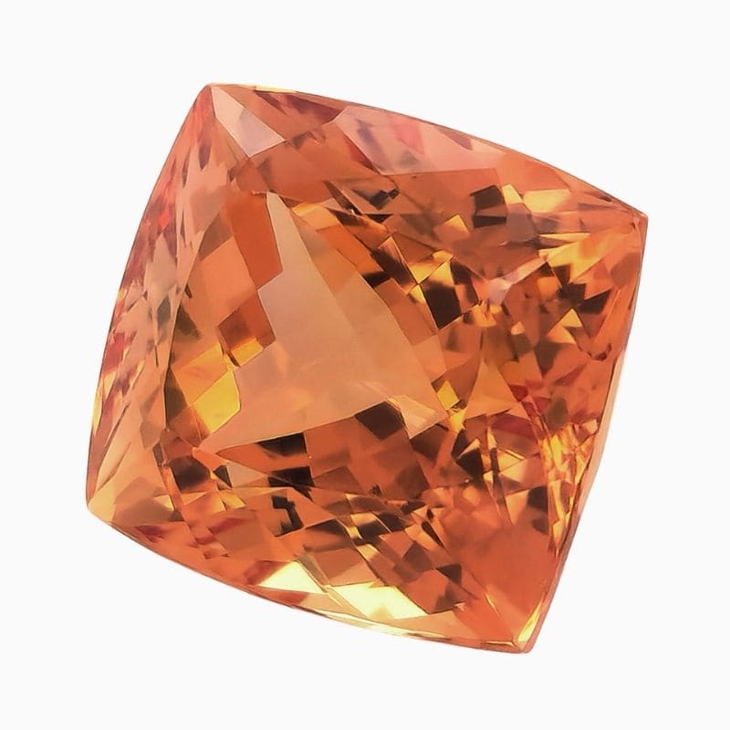 Natural orange imperial topaz gemstone