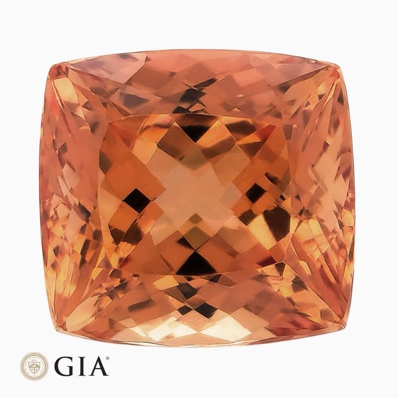 Natural orange imperial topaz gemstone
