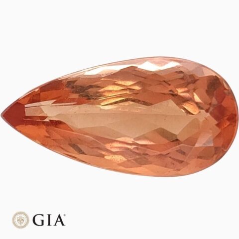 Natural orange imperial topaz gemstone