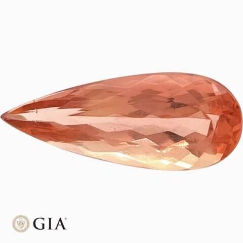 Natural orange imperial topaz gemstone