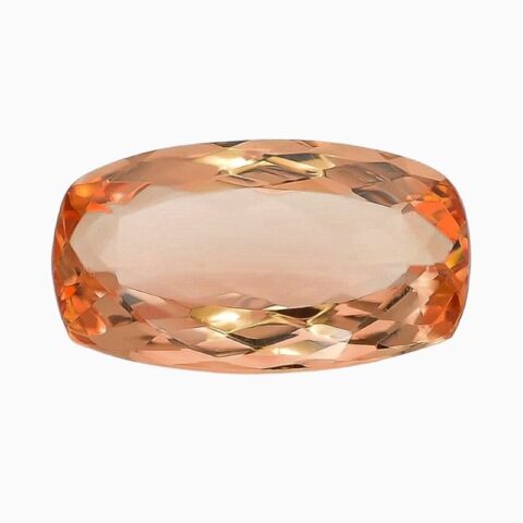 Natural orange-pink imperial topaz gemstone