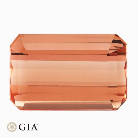Natural orange imperial topaz gemstone