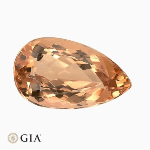 Natural orange imperial topaz gemstone