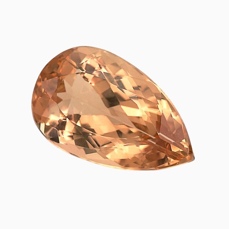 Natural orange imperial topaz gemstone