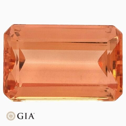 Natural orange-yellow imperial topaz gemstone