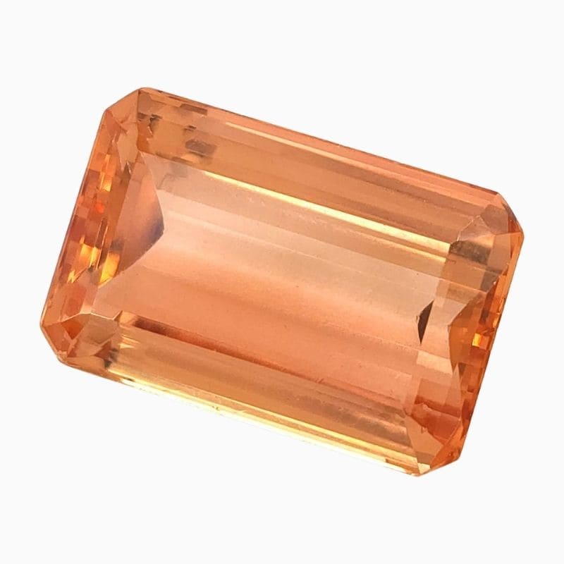 Natural orange-yellow imperial topaz gemstone