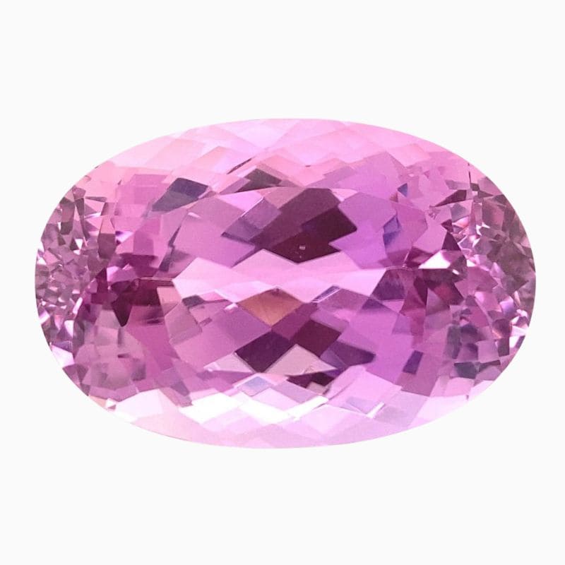 Natural kunzite gemstone