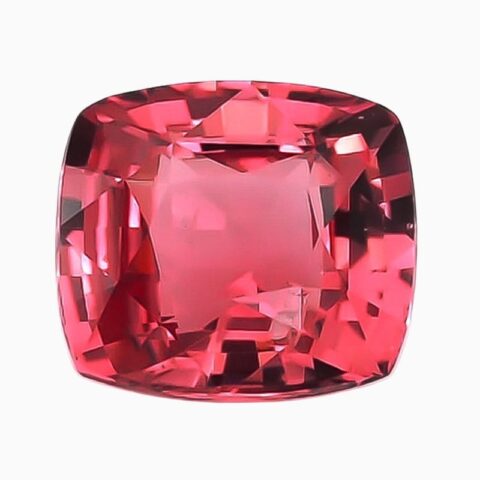 Natural neon reddish pink spinel gemstone