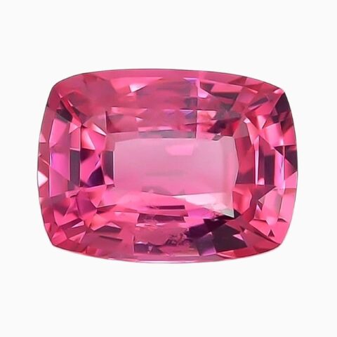 Natural neon reddish pink spinel gemstone