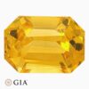 Natural orangy yellow sapphire gemstone