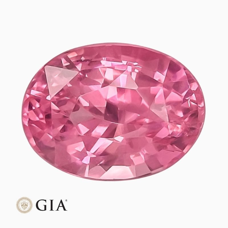 Natural padparadscha sapphire gemstone