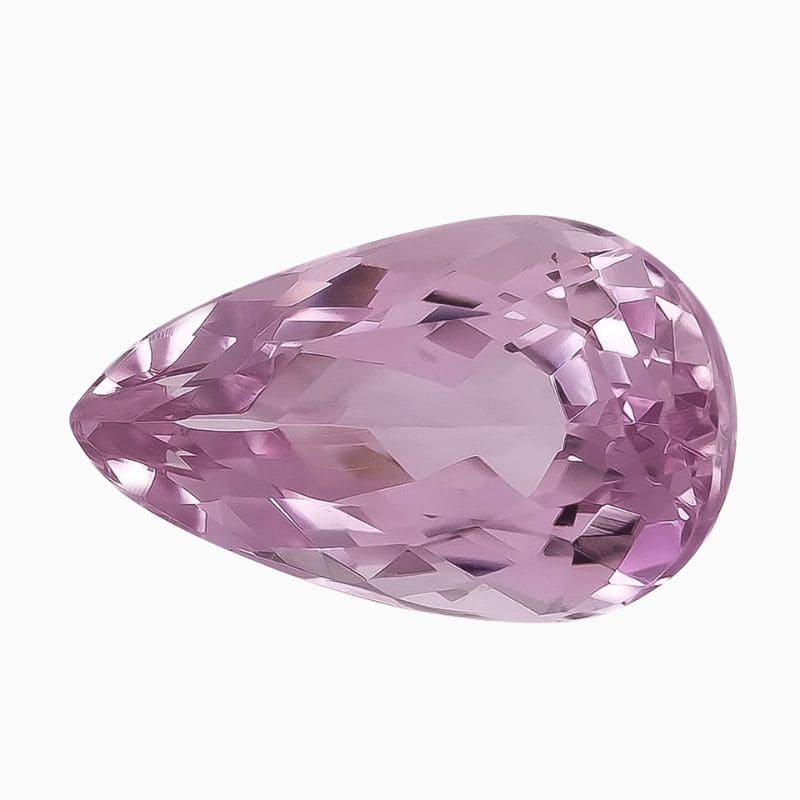 Natural pink kunzite gemstone