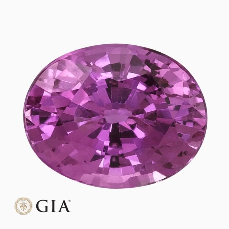Natural pink-purple sapphire gemstone