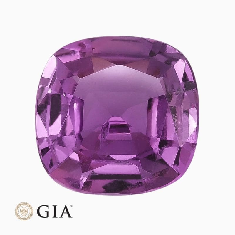 Natural pink-purple sapphire gemstone